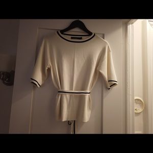 Cute white & black Karen Millen top